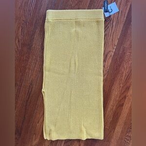 Callahan Yellow Knit Tube Skirt